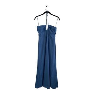 NWT Abercrombie & Fitch Halter Maxi Dress Cornflower Blue XSMALL Tall